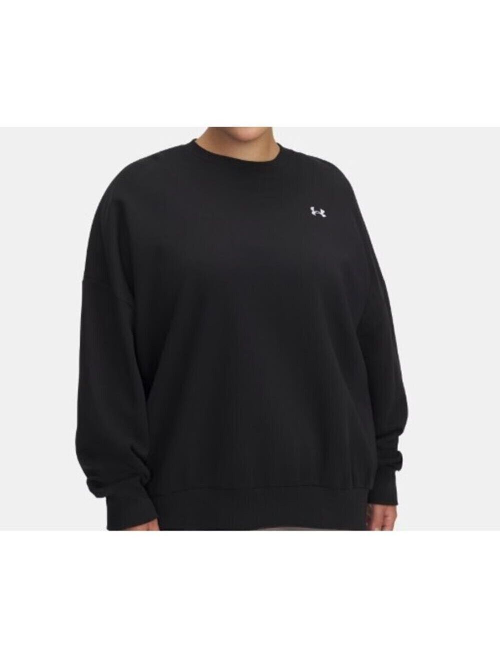 UA Rival Fleece Women's Oversized Crew Under Armour Black Size M